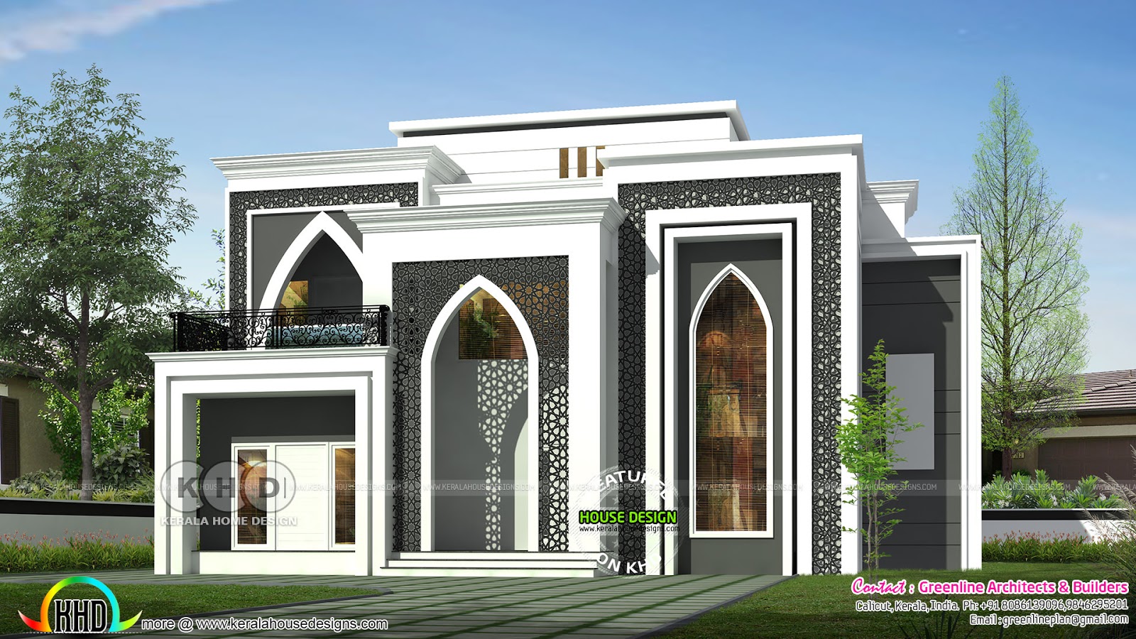 6 bedroom Colonial model house design - Kerala home design and floor