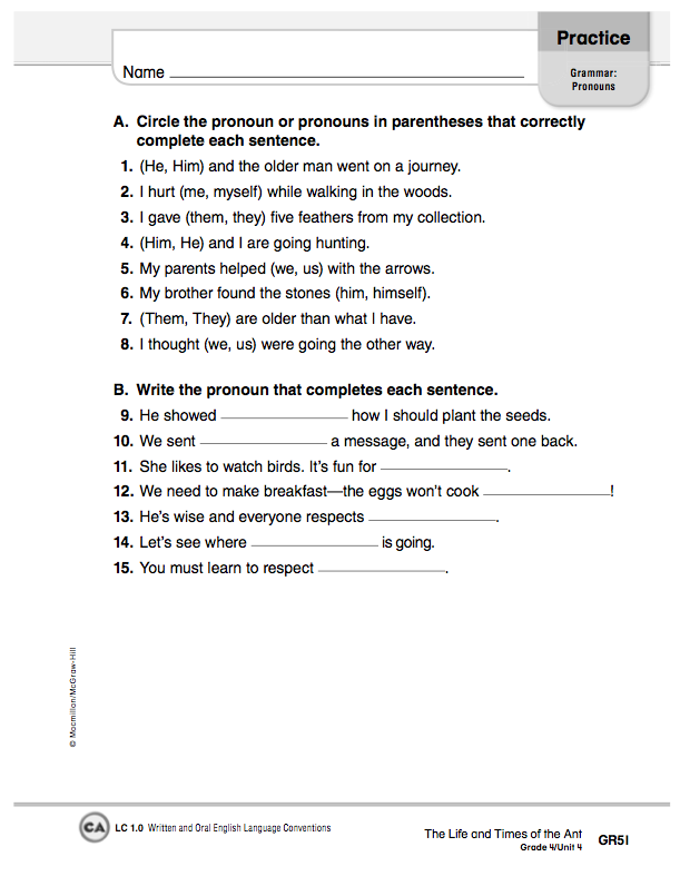 Object pronouns exercises image