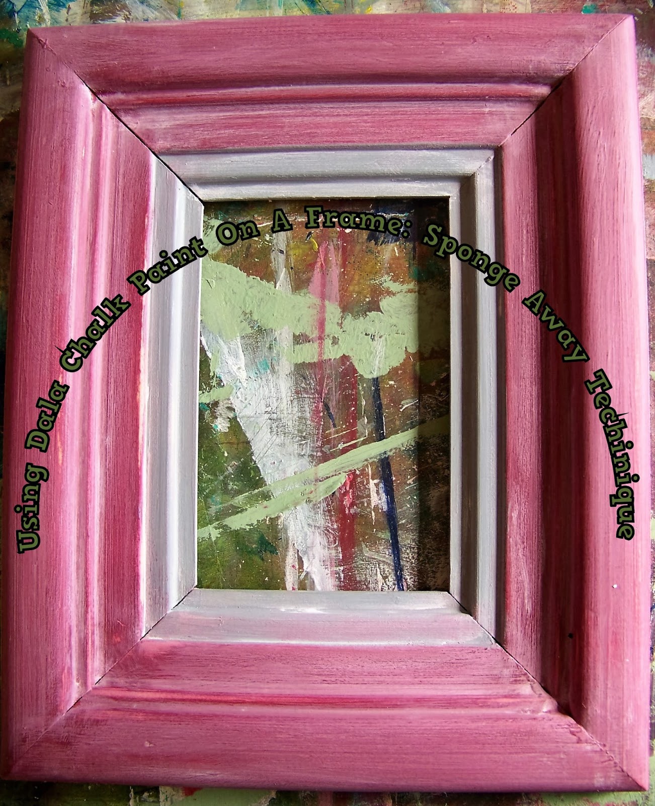 A Pretty Talent Blog Using Dala Chalk Paint To Paint A Picture Frame