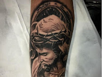 Jesus Face Tattoo 3d