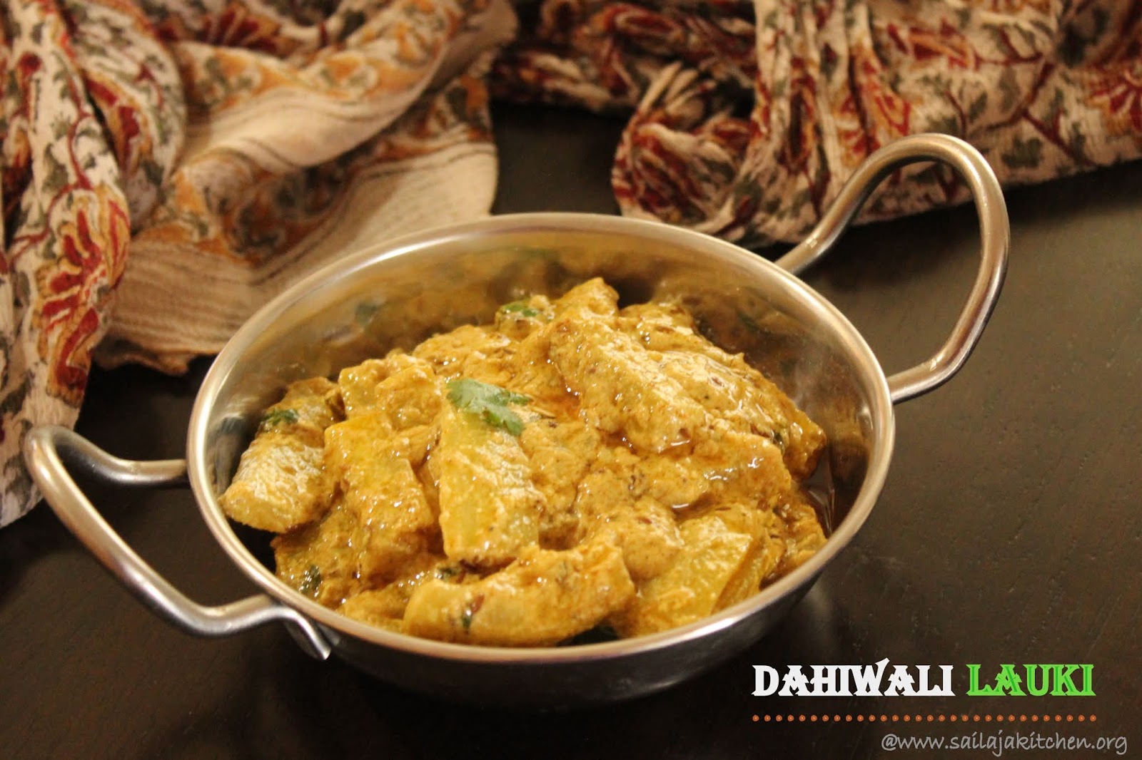 Sailaja Kitchen...A site for all food lovers! Dahiwali Lauki / Al