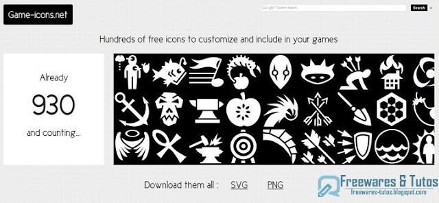 Game-icons.net : des icônes gratuites dédiées aux jeux