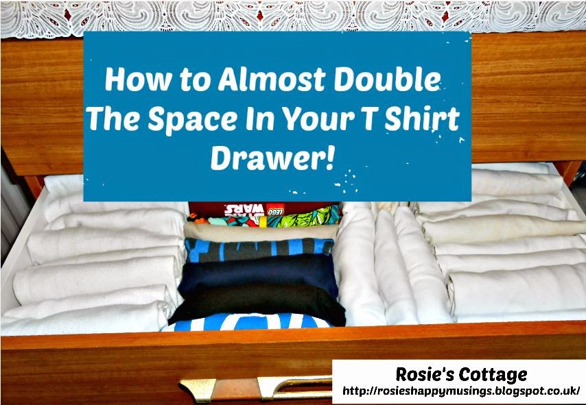 Rosie's Cottage How To Almost Double The Space In Your TShirt Drawer!