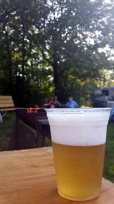A glass of French Blonde at the Rib Burn Off!