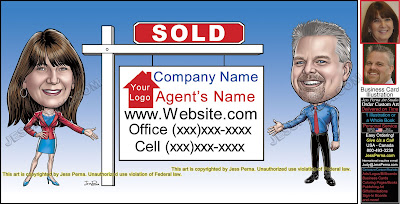 Real Estate Agents Partner Business Cards