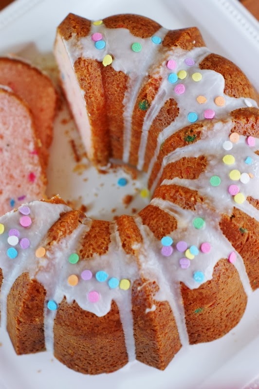 Pink Funfetti Pound Cake The Kitchen is My Playground