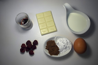 Crema de chocolate blanco con frambuesas - ingredientes