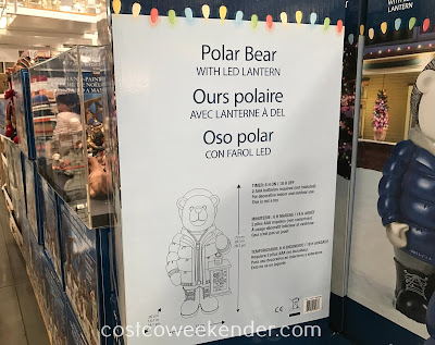 Polar Bear Greeter with LED Lantern: great for Christmas