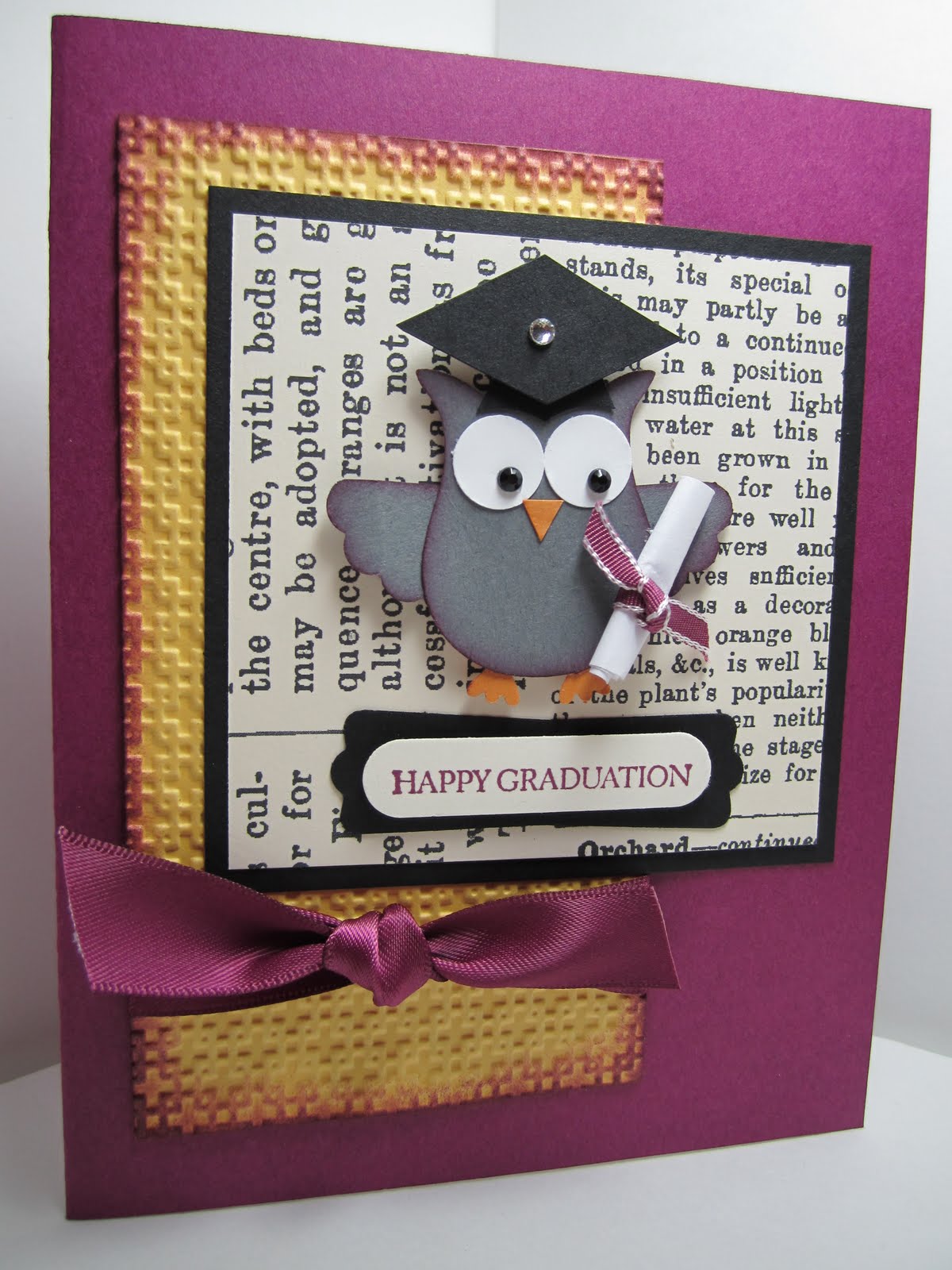 Goin’ Over The Edge: WOYWW: A wise graduation owl card