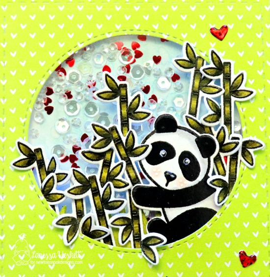 Love You More than Bamboo Panda Card by Larissa Heskett | Playful Pandas Stamp Set by Newton's Nook Designs #newtonsnook #handmade