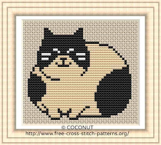 Cat 4, Free and easy printable cross stitch pattern