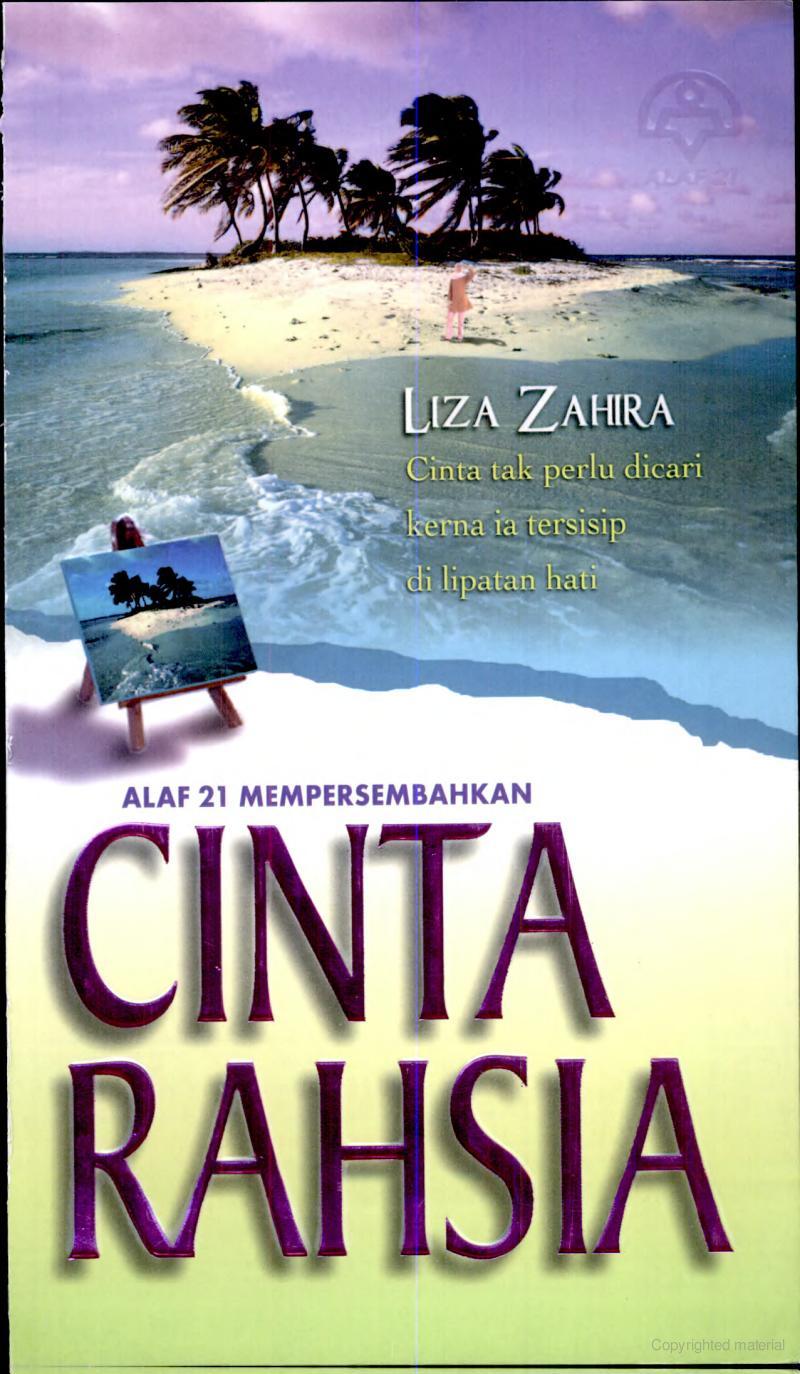 Novel Cinta Rahsia - Liza Zahira Buku Terbitan Alaf 21 Sdn Bhd