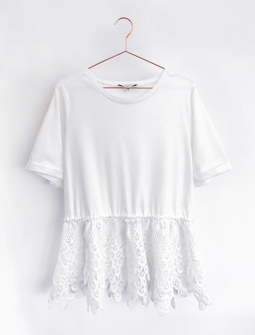 Shopbop Endless Rose Lace Tee White