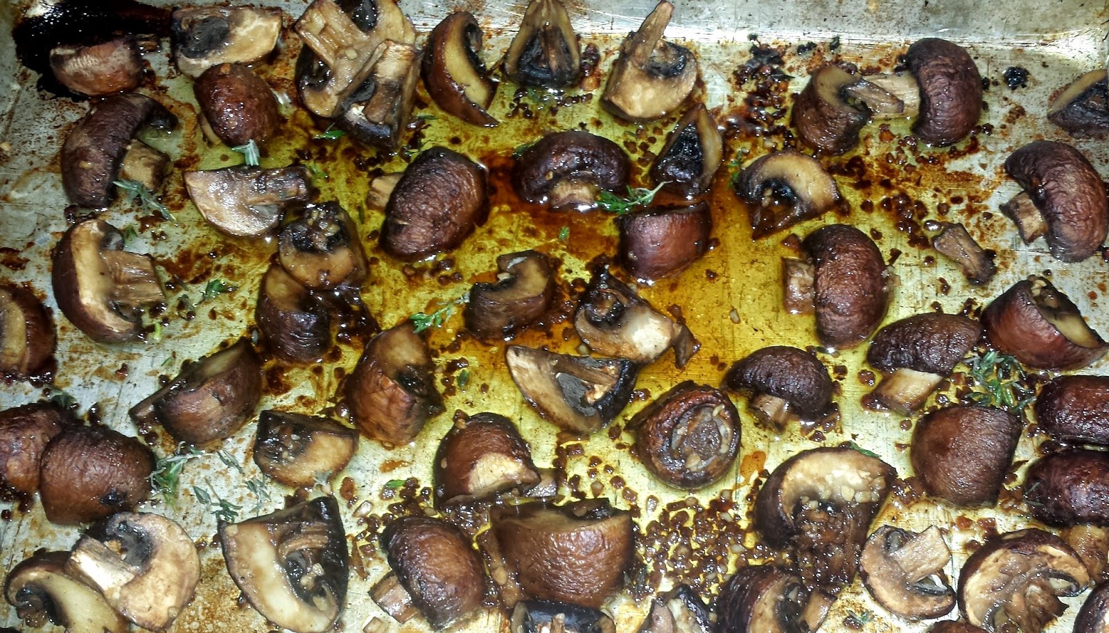 Rebecca's Amazing Creations: Oven Roasted Balsamic Mushrooms
