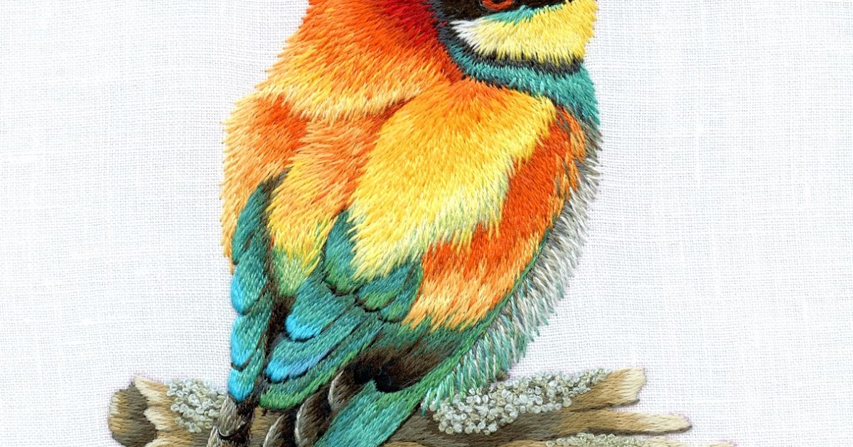 Needle painting embroiderybirds  joy design studio