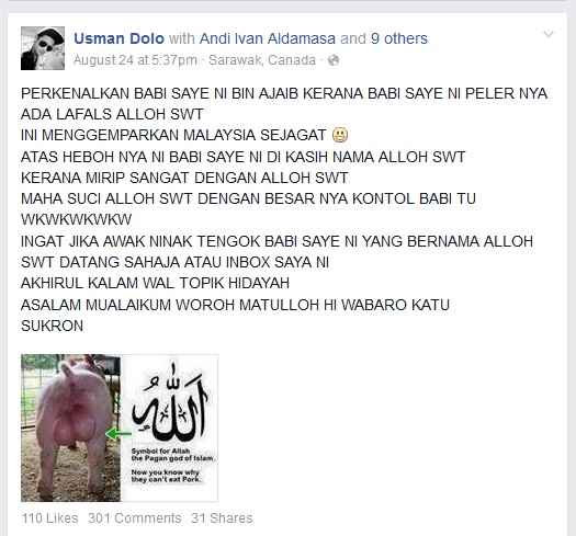 Akun FB Ini Menghujat Agama Islam! (Bantu laporkan ya biar di close)