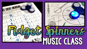 Fidget spinners can be a useful and exciting manipulative for music class.  Your students can use them as regular spinners or as timers to practice their musical knowledge assessment.  Wow your administrator with fidget spinning assessment!  Music teacher WIN!