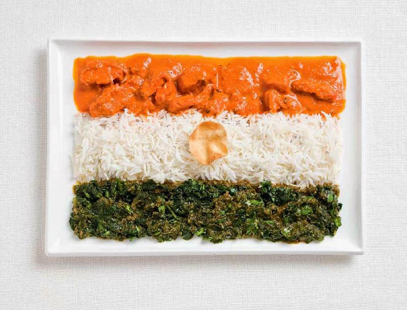 18 National Flags Made From Food - India
