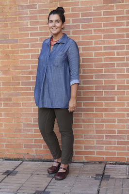Liesl & Co. Gallery Tunic in chambray.