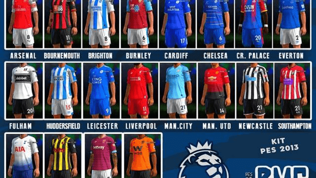 pes 2019 premier league kits