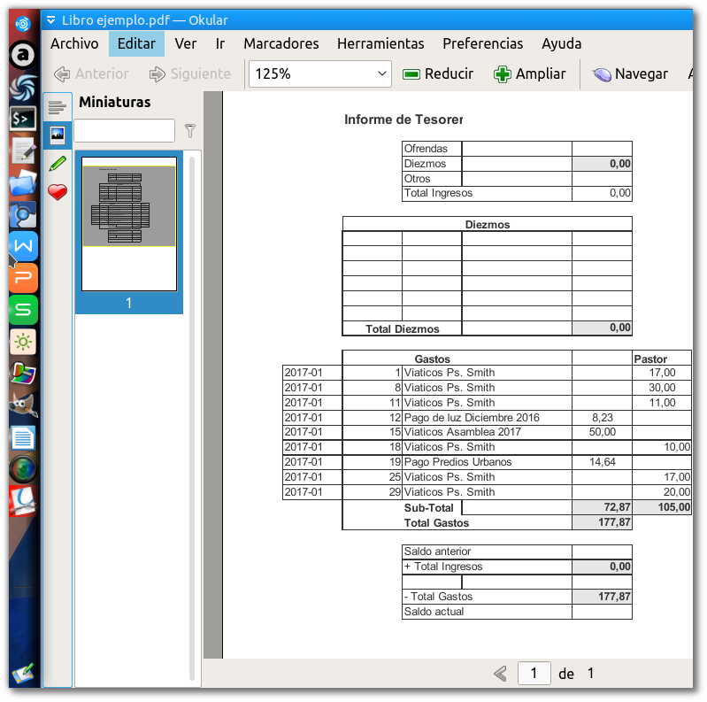 PDF con tabla en Excel a .xlsx Proyecto Facilitar el Software Libre en el Ecuador