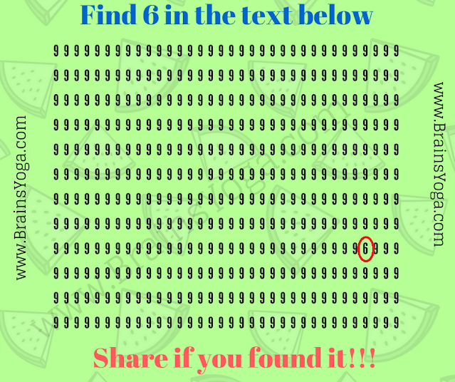 Answer of Non Verbal Hidden Number Puzzle