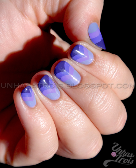 Unhas a Trois: Purple-licious Fishtail Nails (31 Day Challenge: Day 6)