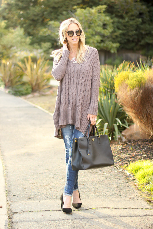 The Parlor Girl: oversized cable-knit sweater