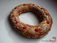 Roscón de Reyes de Trufa-relleno-roscón listo
