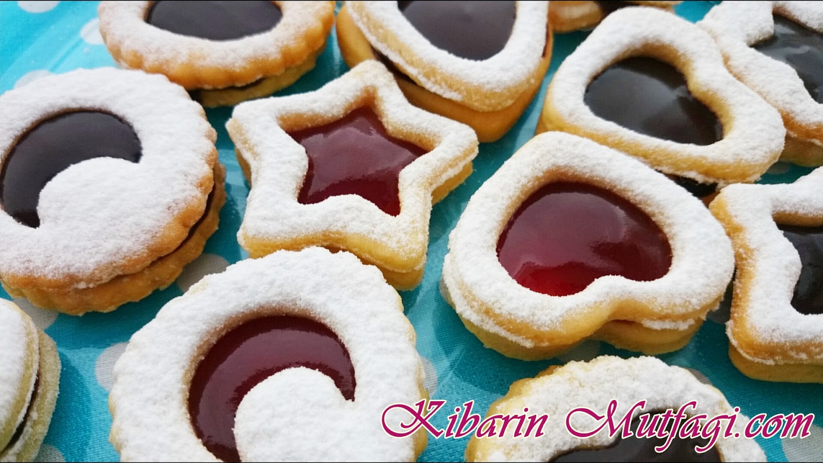 Marmelatlı pastane kurabiyesi tarifi ( kızılcık marmelatı ve reçelli