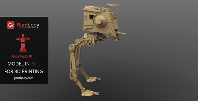 3D printable AT-ST walker from Star Wars