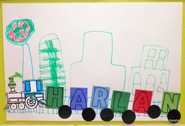 Tippytoe Crafts: Name Trains