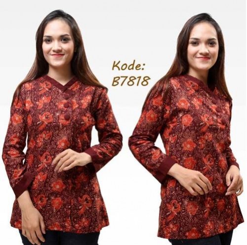 7 Model Baju Batik Kantor Wanita Trendy, Elegan! 1000