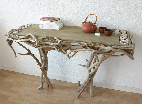 Meuble Tele Bois Flotte