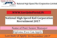 National High Speed Rail Corporation Recruitment 2017– Senior Manager