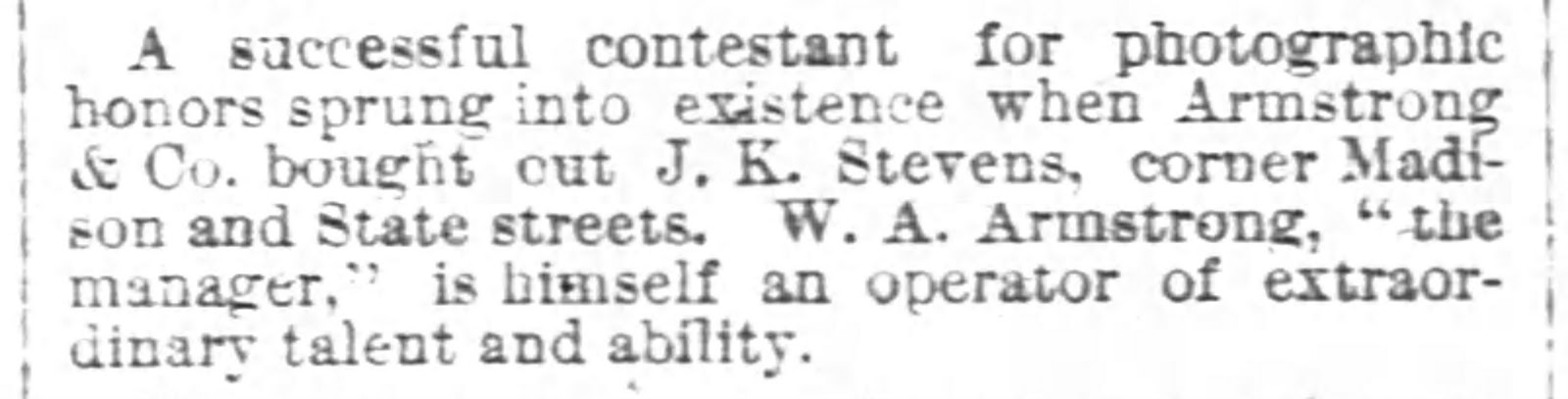 Cabinet Card Photographers John K Stevens