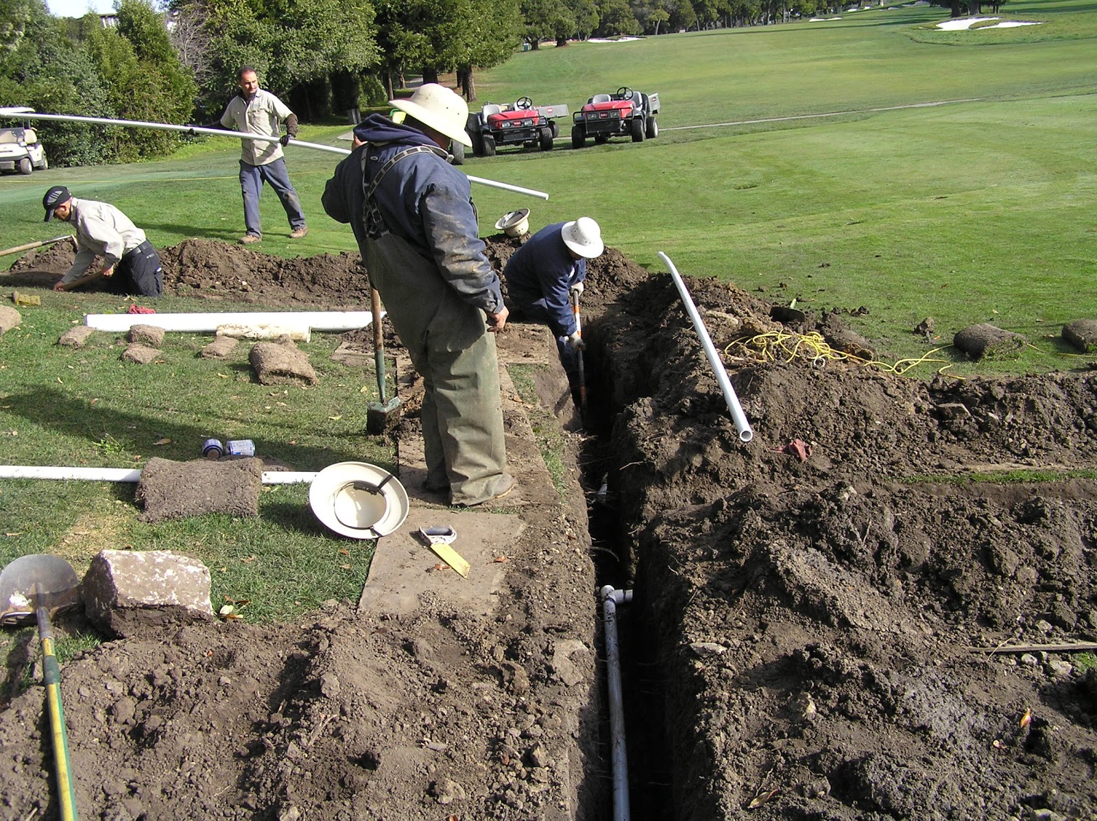 Claremont Turf Department First tee irrigation project