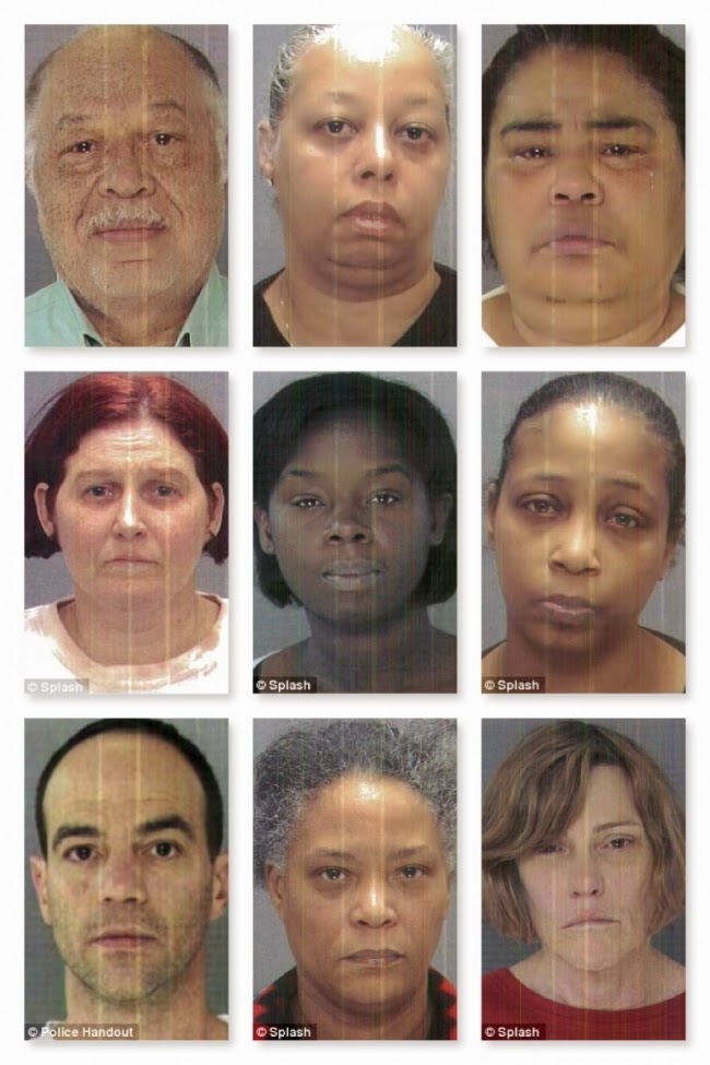 Mug shots of Kermit Gosnell and his employees