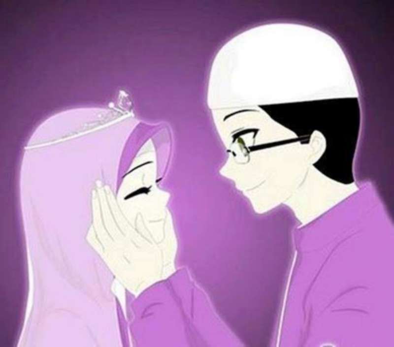 40+ Gambar Animasi Muslimah Suami Istri, Koleksi Spesial!