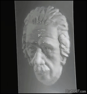 Albert Einstein Gesichtsabdruck Optische Täuschung