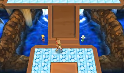 An ice puzzle in Sootopolis' Pokemon Gym.