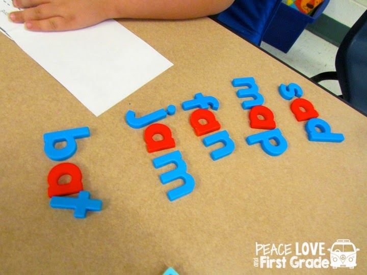 Magnetic letters activites pair perfectly with Interactive Phonics booklets.