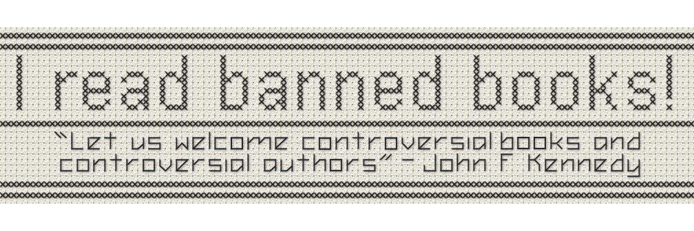 Don't Eat the Paste: Banned Books cross stitch bookmark pattern