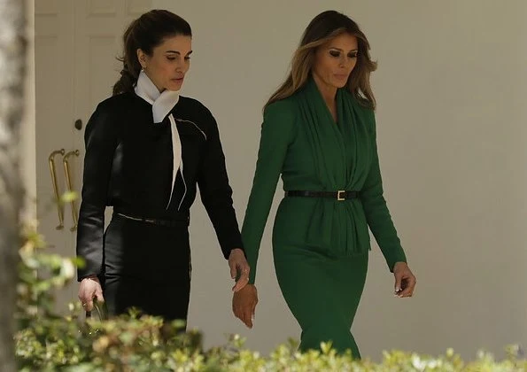 President Donald Trump and First Lady Melania Trump met with Queen Rania and King Abdullah. Melania Trump the best dressed first lady these days