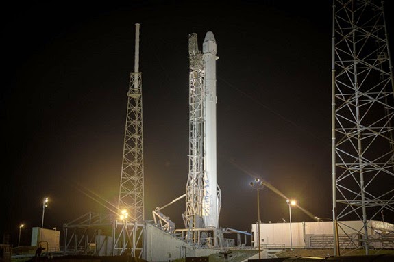 Spacex Falcon 9 Rocket On Launch Pad