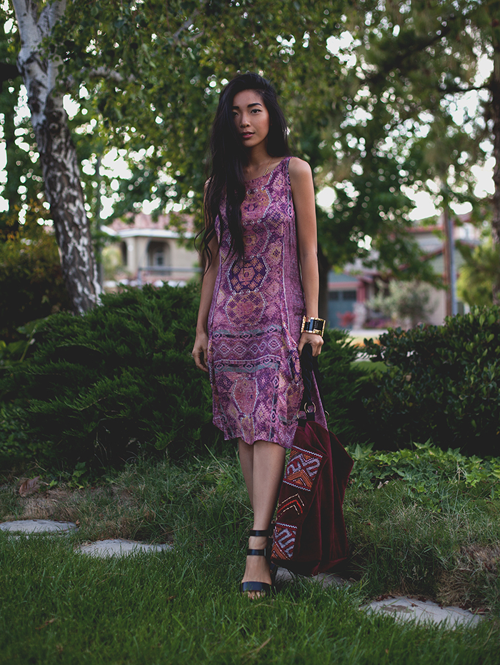 Stephanie Liu of Honey & Silk wearing Three Dots, Stela 9, and BC Footwear