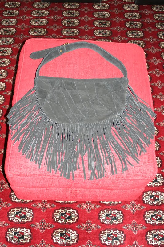 Julie's Journeys Suede Fringe Hobo Bag