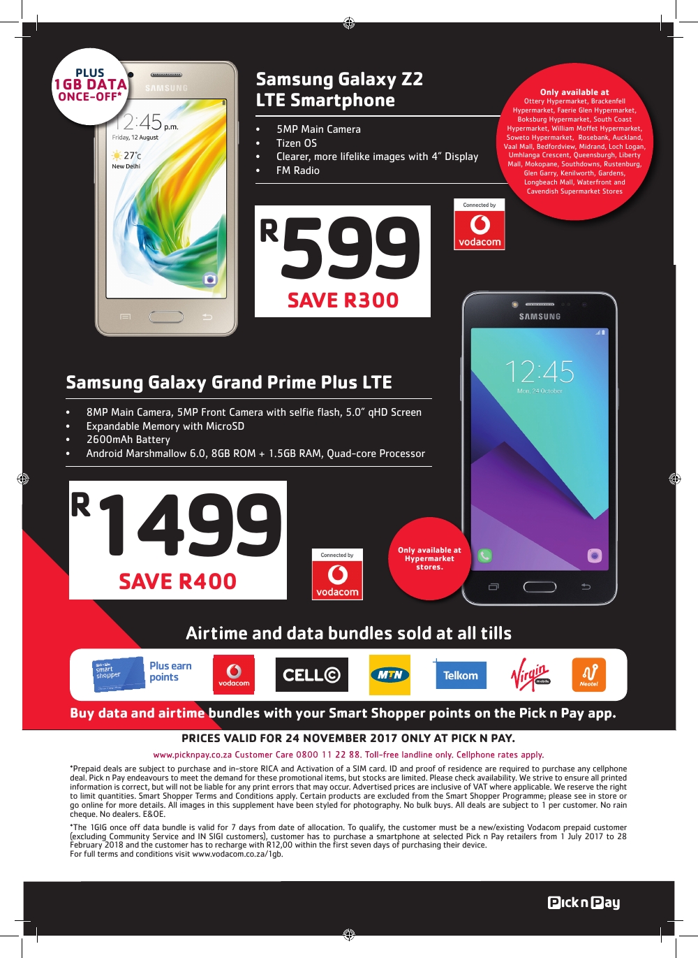 BlackFriday‬ Pick n Pay Cellphone Black Friday Sale‪ ‎PnPBlackFriday