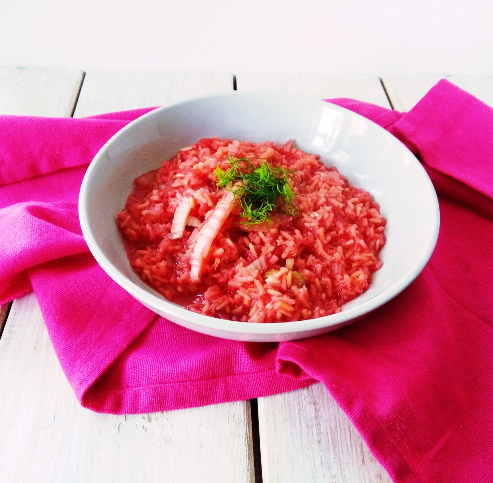 U Rudej Na Talerzu: PINK RISOTTO -with beetroot & fennel