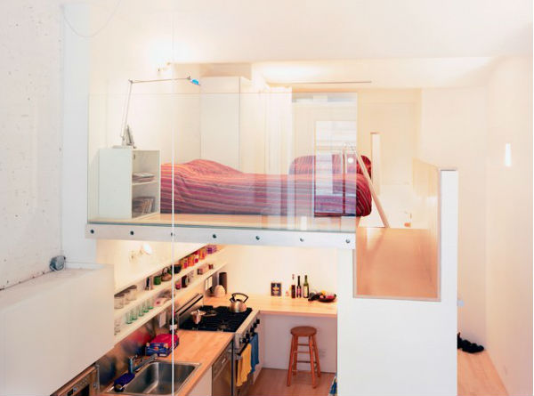 Modern Bedroom above the Kitchen